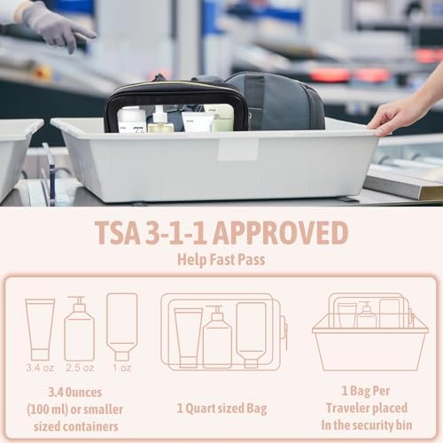 YOPCDJ 3PCS Clear Toiletry Bag, TSA Approved Travel Pouch - Image 4