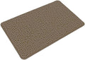 Yeaban Chenille Taupe Bathroom Rug 24"x36", Non-Slip Rubber Backing by Yeaban