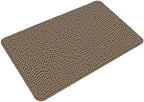 Yeaban Chenille Taupe Bathroom Rug 24"x36", Non-Slip Rubber Backing by Yeaban
