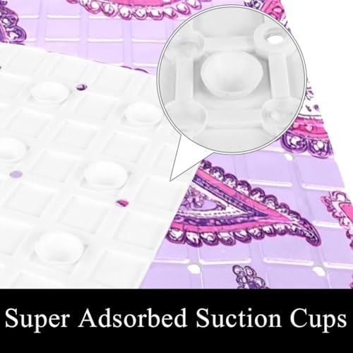 Non Slip Bathtub and Shower Mat 26.8x15.1 inch, Bath Mat - Image 3