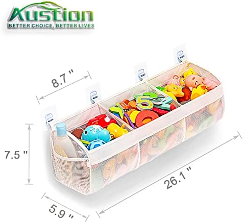 Austion Original 3 Compartment Horizontal Large Openings Bath Toy Organizer - Image 3