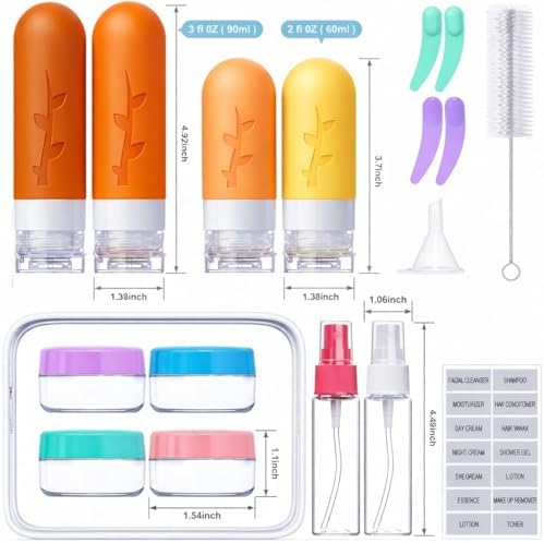Tocelffe Travel Containers for Toiletries, travel bottles for Toiletries - Image 2