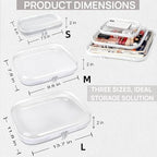 3PCS Clear Hard Plastic Zipper Case, Double Zippers Hard Pouch, Portable Travel - Image 2