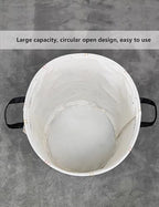 QUEENLALA Foldable Waterproof Round Fabric Laundry Basket Home, Rose Castle - Image 7