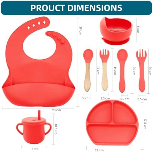 100% Silicone baby feeding set, BPA free Baby dishes set - Image 3