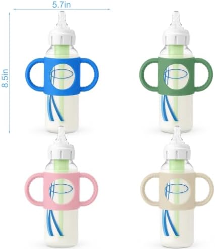 BUSOHA 2 Pack Silicone Sleeves for Dr. Brown's Narrow Baby Bottle - Image 2