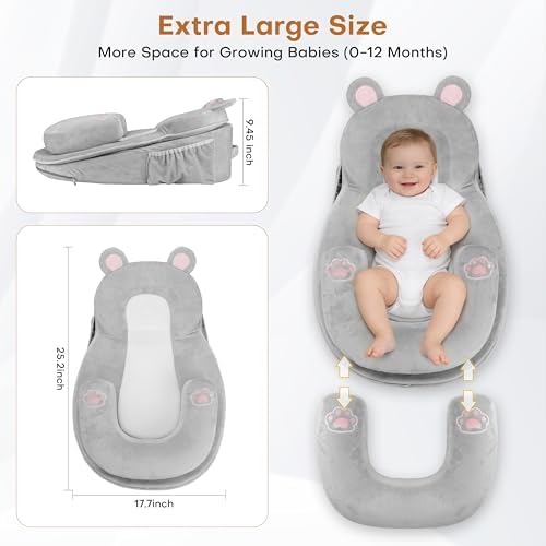 Baby Feeding Pillow, Anti-Reflux Infant Lounger Pillow - Image 3
