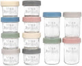 WeeSprout Glass Baby Food Storage Jars w/ Lids Snack, Reusable Small Containers by WeeSprout