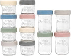 WeeSprout Glass Baby Food Storage Jars w/ Lids Snack, Reusable Small Containers by WeeSprout