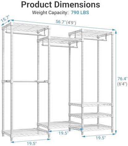 VIPEK V5 Medium Freestanding Clothes Rack, Modular Closet System - Image 5