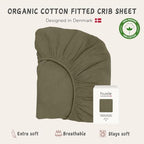Crib Sheets, 100% Organic Cotton Muslin, Fitted 28"x52" Standard - Image 5