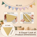 Playroom Wall Decor Pennant Banner Flags 5.5Ft Bunting - Image 3
