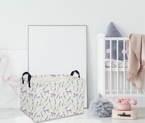 Rectangle Girls Baskets Flower Basket Cute Storage Bin Organizer Box - Image 5
