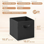 STORAGE MANIAC Storage Cubes, 11 Inch 6 Pack Collapsible Fabric Shelf Bins - Image 4