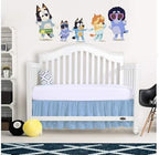 Crib Bed Skirt 28” x 52” with 14” Drop – Split Corners Dust Ruffle, Microfiber - Image 4