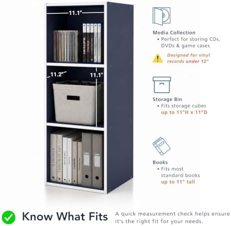Homes: Inside + Out Apexa 2-Cube Storage Organizer Shelves, Stackable Wood - Image 6