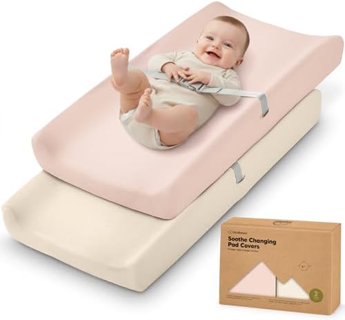 2-Pack Organic Changing Pad Covers by KeaBabies