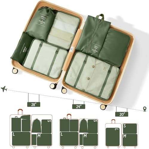 Packing Cubes for Travel 8 Set Luggage Organizer Bags - Image 3