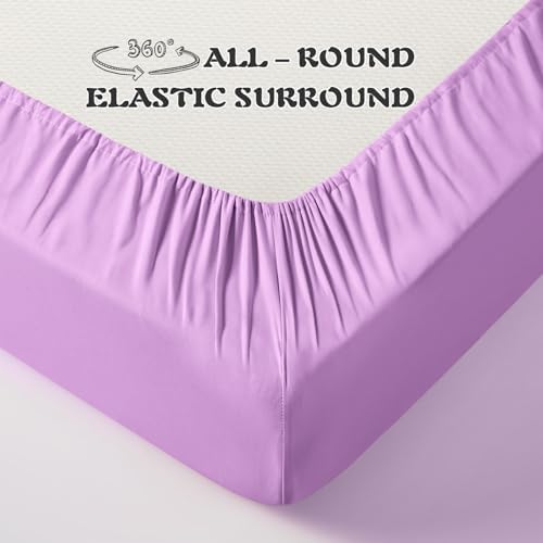 KKJIAF 3 Piece Light Purple Toddler Sheet Set - Image 6