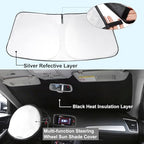 TINGLU Sun Shade for Jeep Wagoneer 2022-2025 2026 Accessories Windshield Sun - Image 2