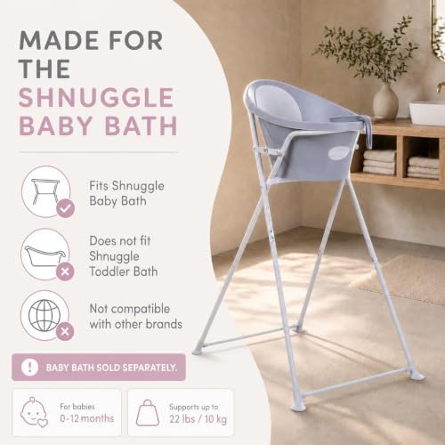 SHNUGGLE Foldable Baby Bath Stand Grey - Image 2
