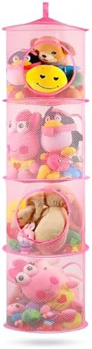 Hanging Stuffed Animal Storage Hammock Net 4 Tiers by coastalrose