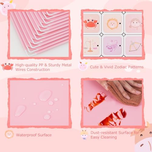 Costzon Kids Closet, Cartoon DIY Modular Dresser Storage Organizer - Image 5