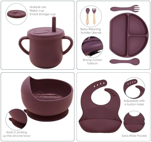 100% Silicone Baby Feeding Set, BPA Free Dishes - Image 3