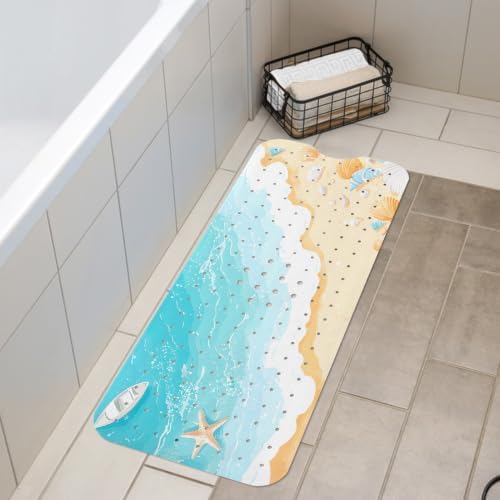 LNOND Summer Beach Bathtub Mat Non Slip, 40 X 16 Inch Tub Mat - Image 7