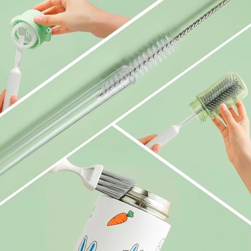6-in-1 Bottle Brush Set with Holder – Multipurpose Cleaning Kit - Image 3