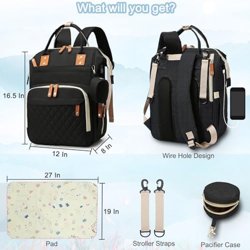 SHITIESHOU Diaper Bag Backpack Baby Bag, Baby Girl Boy Diaper Bag - Image 6
