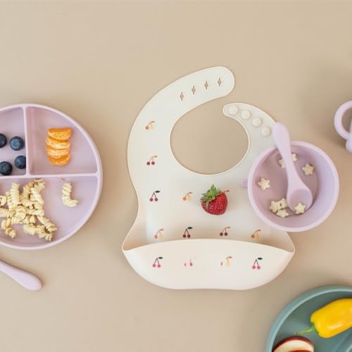 Kaya Silicone Baby Bib Pack of 2, BPA-Free Waterproof Food Catcher, Adjustable - Image 3