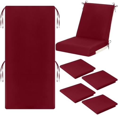 Tudomro 4 Pcs Outdoor High Back Chair Cushion Covers Waterproof Patio by Tudomro