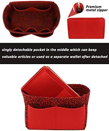 LEXSION Felt Purse Organizer Insert, Tote Bag Shaper Dividers - Image 2