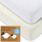 Niagara Crib 2 Pack 100% Waterproof Mattress Protector, Soft Breathable Crib by NiagaraSleepSolution