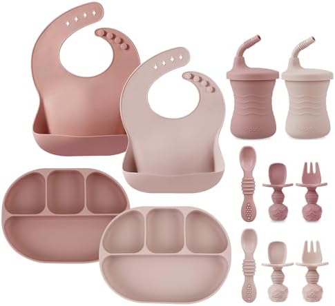 PandaEar 12PCS Silicone Baby Feeding Set, Baby Led Weaning Supplies by PandaEar