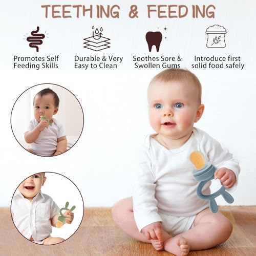 Baby Breastmilk Popsicle Molds & Babies Fruit Feeder, Infant Food Freezer Tray - Image 6