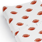 Sweet Jojo Designs Brown and White Football Boy Baby Changing Pad Cover Sheet – - Image 4