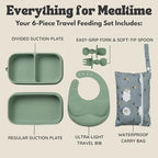Baby Travel Feeding Set with Silicone Suction Plates - Image 3