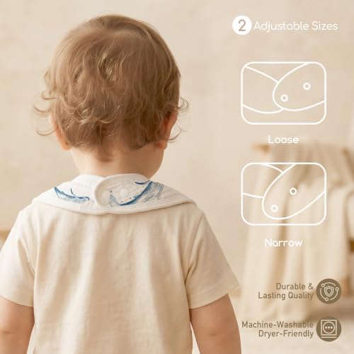 6-Pack Muslin Baby Bibs for Drooling & Teething, Absorbent Bib - Image 4