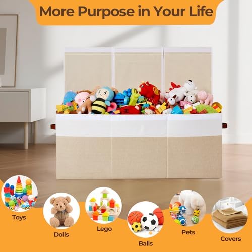 Extra Large Toy Box with Lid, Collapsible Toy Storage Chest - Image 5