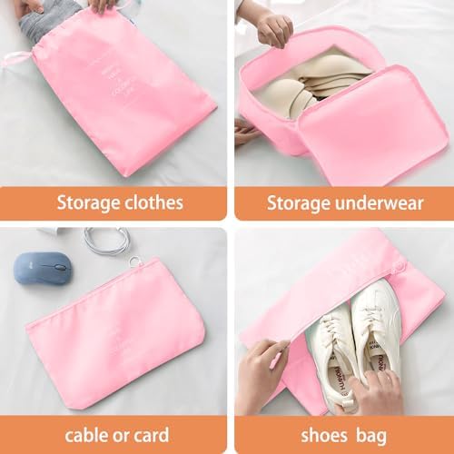 Packing Cubes for Travel- 8 Set Luggage Organizer Bags for Family, Mesh - Image 2