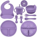 Silicone Baby Feeding Set | Baby Led Weaning Supplies Includes Suction Bowls by Munlinder