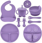 Silicone Baby Feeding Set | Baby Led Weaning Supplies Includes Suction Bowls by Munlinder