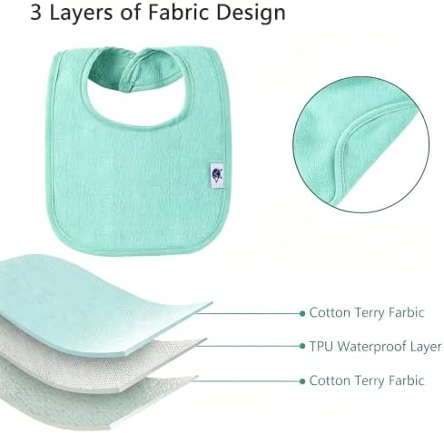 SPINFOX Waterproof Baby Bibs Unisex Infant Drool Feeding Teething - Image 2