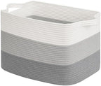 Goodpick 50L Large Woven Storage Basket, Gradient Gray by Goodpick