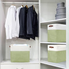 Bagnizer Large Fabric Storage Baskets | 50L Storage Bins, Decorative Linen - Image 2