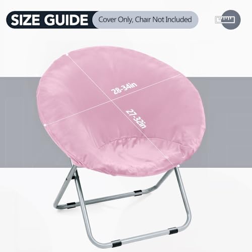 Velvet Stretch Saucer Chair Cover, Round Moon Chair Cover - Image 2