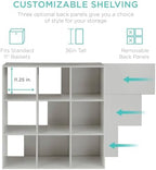 Best Choice Products Kids Bookcase 9-Cube Storage Organizer, 11in Shelf Opening - Image 3
