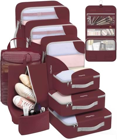 OlarHike 10 Set Packing Cubes for Travel, Gifts for Women Mom, Anti-Tearing by OlarHike